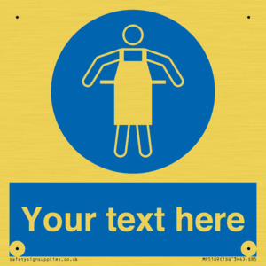 Custom Protective Apron Required Sign